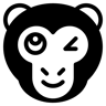 scimmia duotone icona
