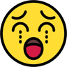 sad lineal-color icon