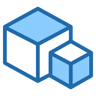 cube two-color icône