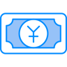 chinesischer Yuan zwei farben Icon