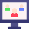 customer data flat icon