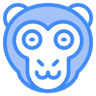 süßer Affe two-color Icon