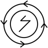 ciclo línea icono