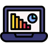 business analytics lineal-color icon