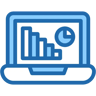 business analytics two color icon