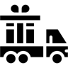 camión de reparto filled icono