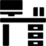 meja terisi ikon