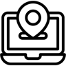 目的地 线条 图标