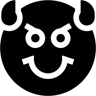 devil emoji filled icon