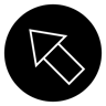 Pfeil nach oben gefüllt Icon
