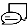 对话 线条 图标