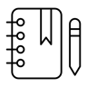 notebook line icon