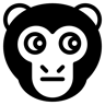 scimmia duotone icona