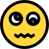 emoji pusing lineal-color ikon