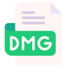 arquivo dmg plano ícone