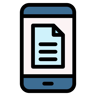mobiles Dokument lineal-color Icon