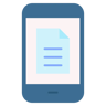 mobile document flat icon