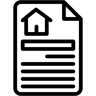 real estate document line icon
