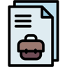 business report lineal color icon