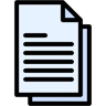 Unterlagen lineal farbe Icon