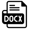 docx 文件 双色调 图标