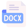 berkas docx datar ikon