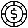 美元 线条 图标