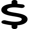 Dollarzeichen gefüllt Icon
