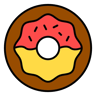 rosquilla color lineal icono
