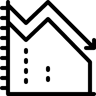 Abwärtstrend line Icon