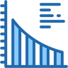 downward trend two-color icon