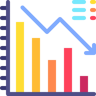 downward trend flat icon