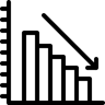 downward trend line icon