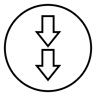 down arrow line icon