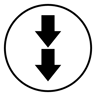 down arrow duotone icon