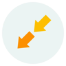 aşağı doğru flat simge