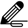 铅笔 双色调 图标