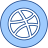 Dribbble logosu two-color simge