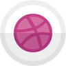 Dribbble logosu flat simge