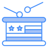 Trommel zwei farben Icon