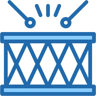 Schlagzeug zwei farben Icon