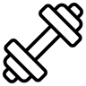 dumbbell line icon