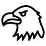 aquila linea icona