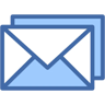 e-mail duas cores ícone