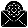 dukungan email terisi ikon