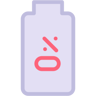 batería vacía plano icono