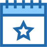 calendário two-color ícone