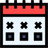 calendar lineal color icon