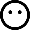 neutral expression line icon