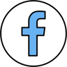 facebook logosu çizgisel renk simge